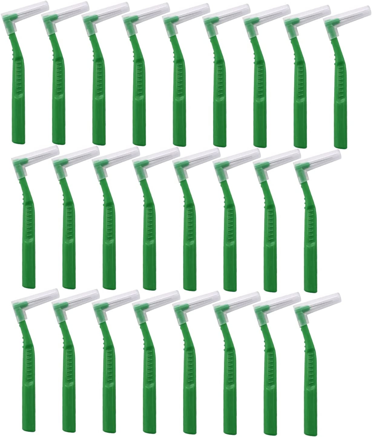 25 Pcs Interdental Angle Brushes,Reusable Dental Cleaners,Oral Dental Hygiene Brush,Dental Toothpick Floss for Braces,Tooth Cleaning Tool (Multi-Colored)