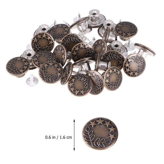BESTYASH 25Pcs Assorted Color Metal Snap Buttons Fasteners Clasp for Tote Purse and Clothing