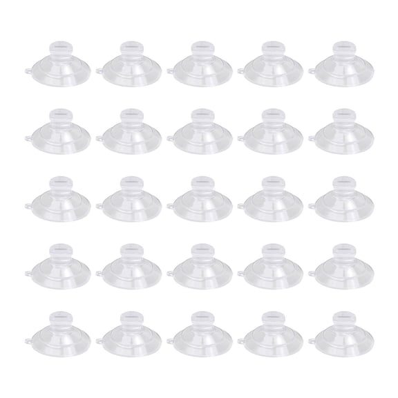 25 Pcs Mini Light Suction Cups Small Holiday Light String Hooks Holders, Clear Rope Light Caddy Window Glass Suction Cup Clips Hang Seasonal Lights Decorations, 1.18 Inch, Clear
