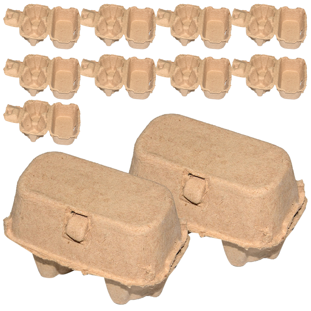 25 Pcs Native Egg Packaging Box Natural Carton Empty Eggs Tray Holder