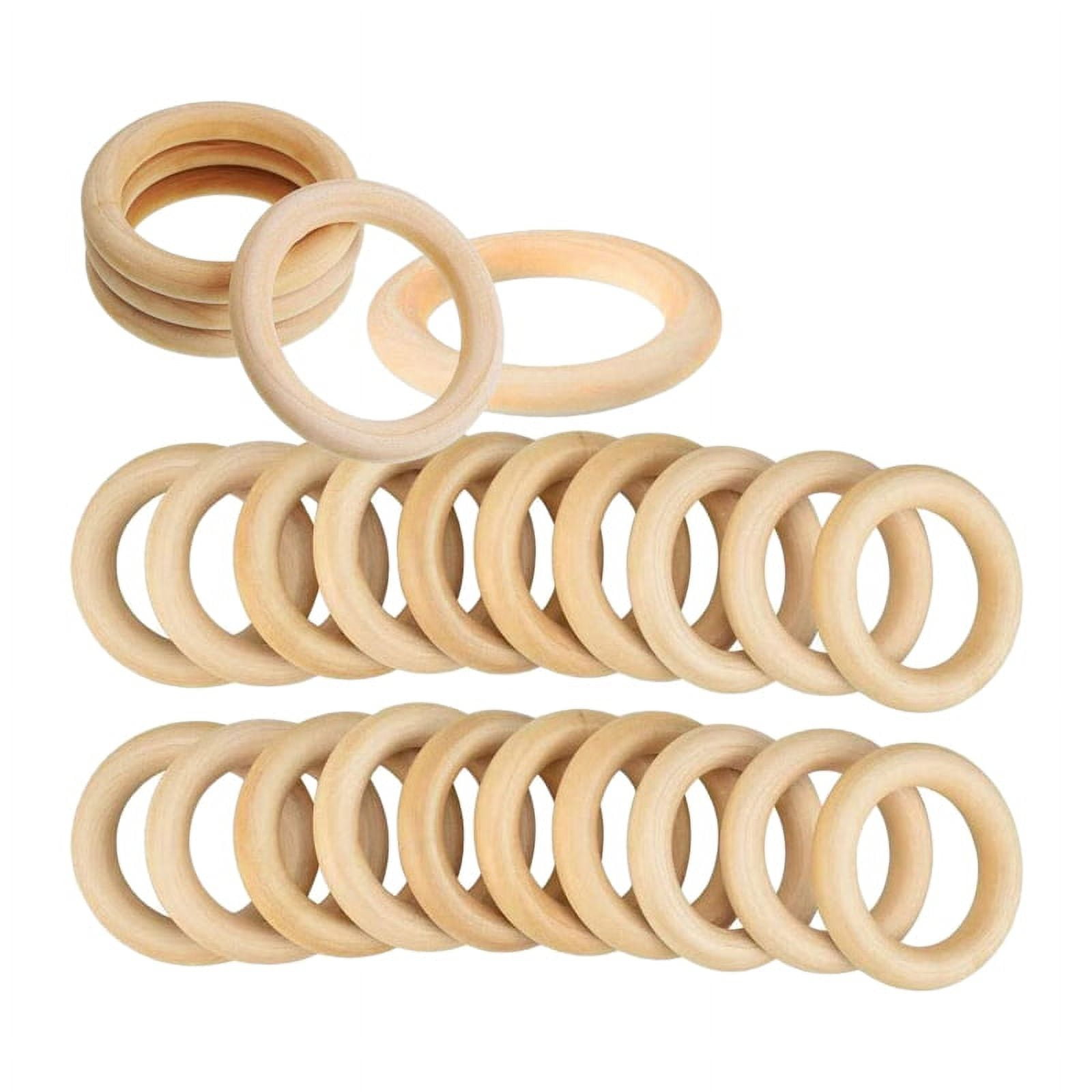 40mm/55mm/70mm Wooden Rings | Beech Wood Rings | Macrame Wooden Ring |  Smooth Finished Natural Wood Ring | Macrame Supplies | Craft Supplies