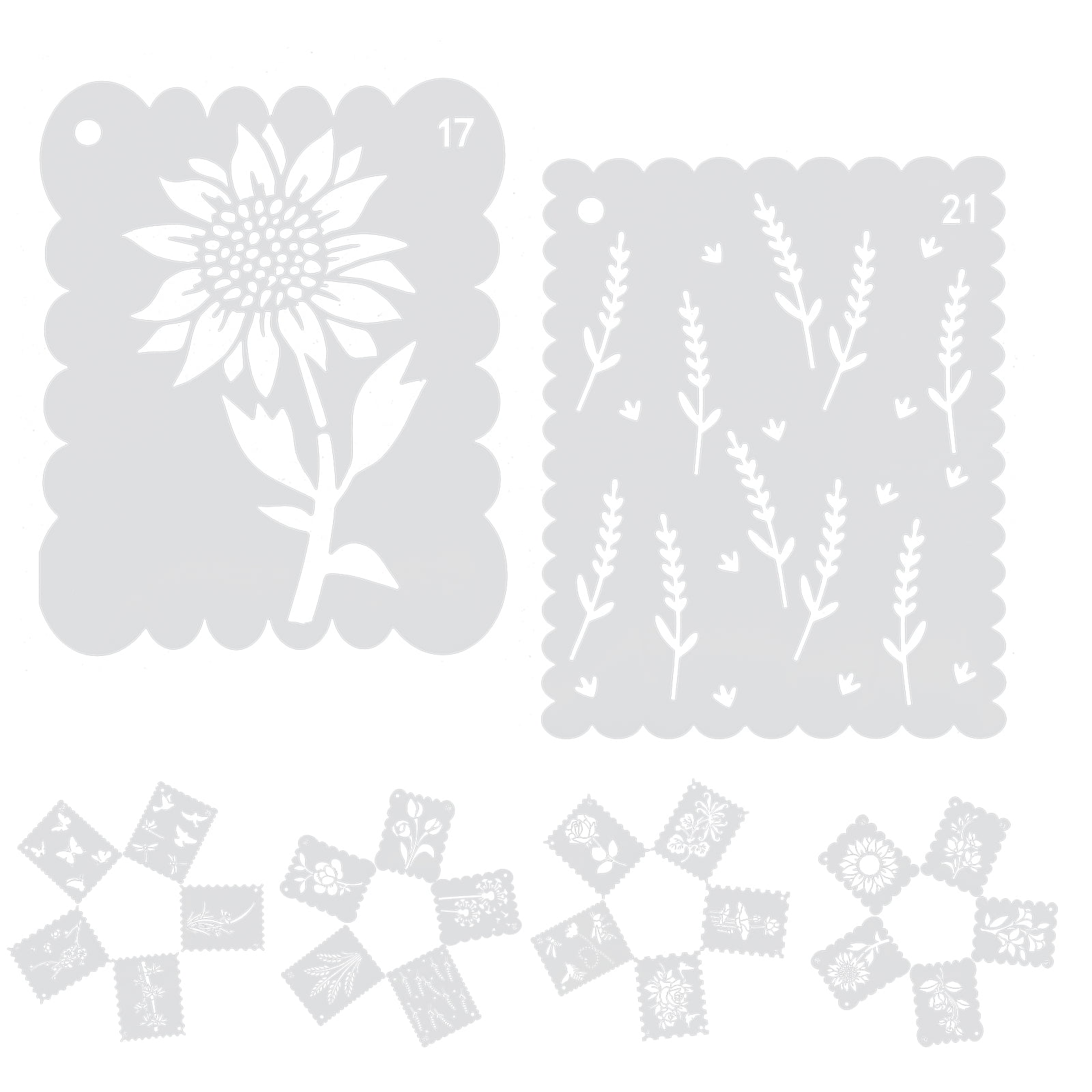 25 Pcs Painting Template Delicate Painting Stencils Wall Stencils
