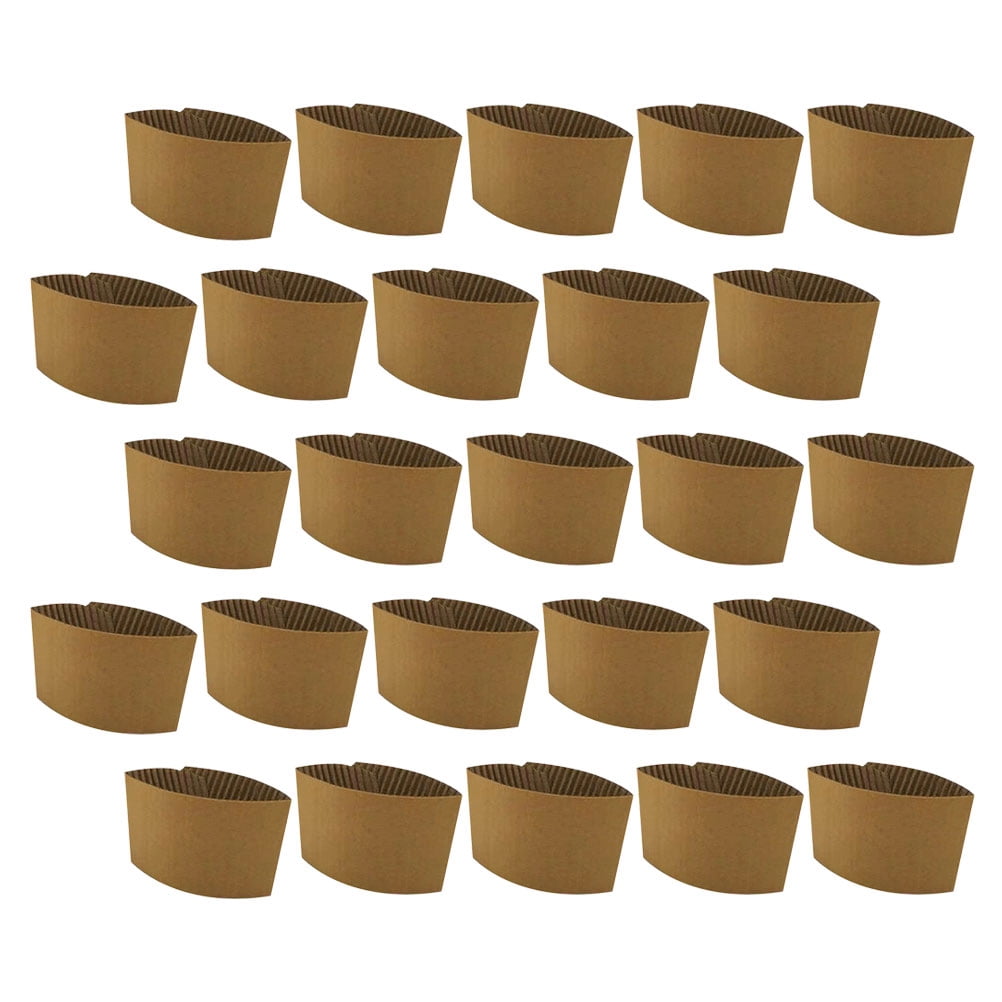 25 Pcs Paper Cup Sleeve Coffee Stacker Insulator Packing Cups Brown ...