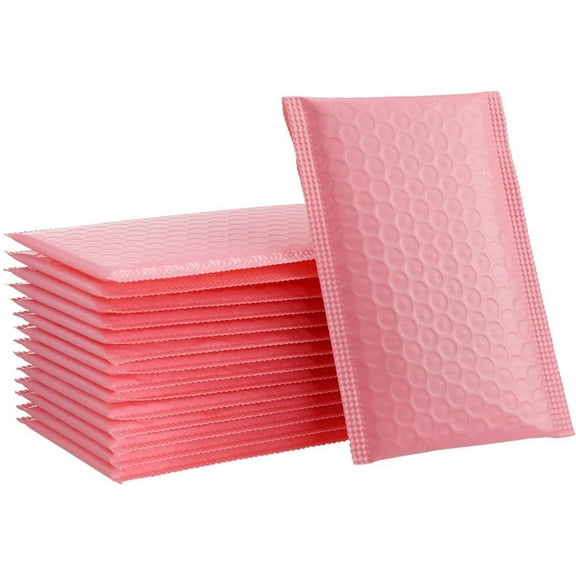 25 Pcs Pink Bubble Lined Mailers 5x7 inch Small Poly Padded Envelopes Shipping Bag Waterproof Shockproof and Dustproof Self Seal Mailer for Packaging By Yahome
