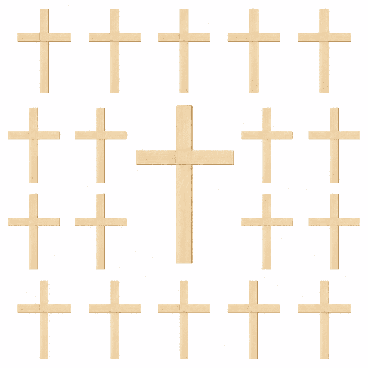 25 Pcs Plastic Handheld Crosses for Church Gatherings, 7.1x4.7inch ...