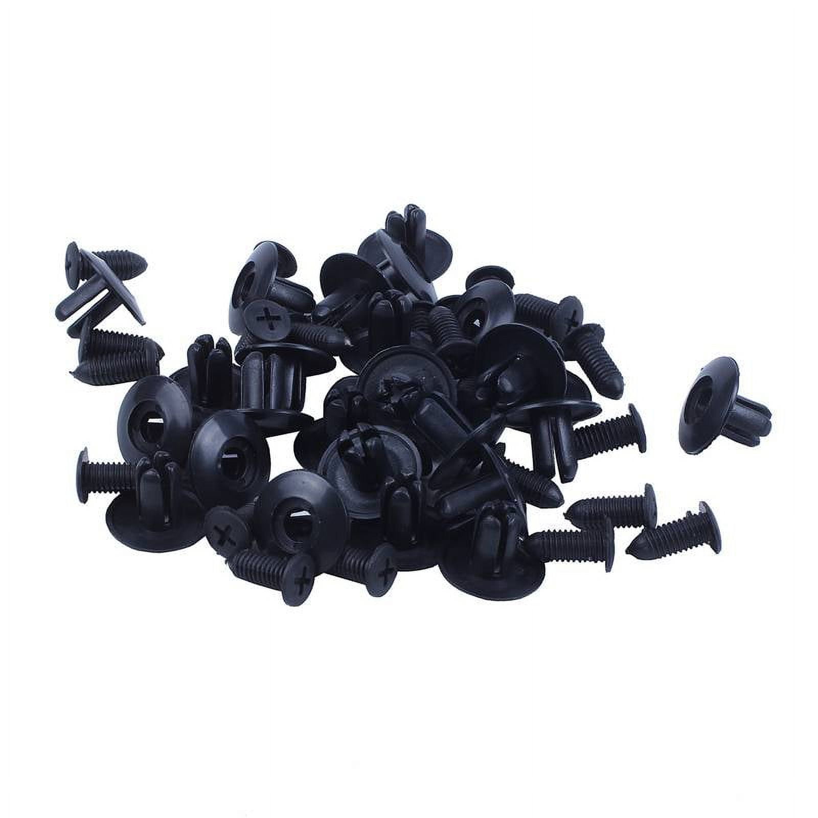 25 Pcs Plastic Push in Bumper Door Rivets 8mm Hole Black