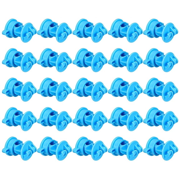 25 Pcs Plastic Screw Tight Round Post Insulators- for Garden, for Blue Smile Home