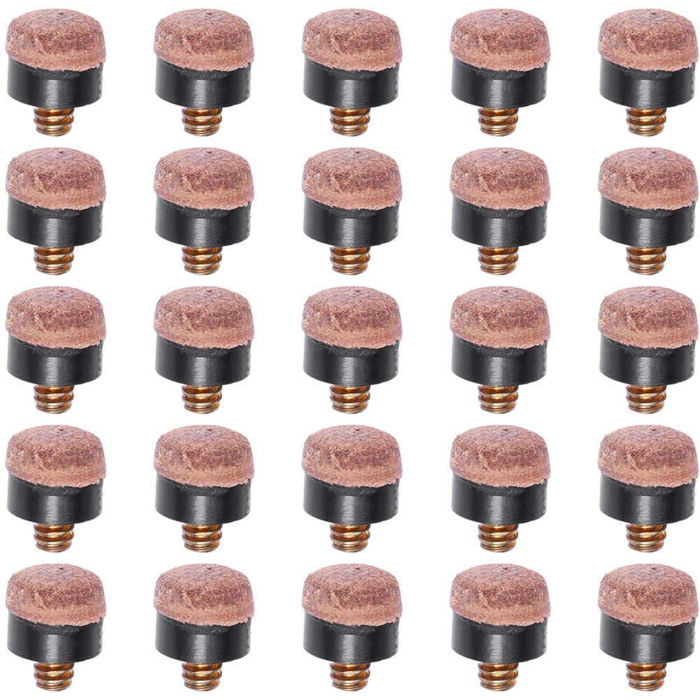 25 Pcs Pool Cue Tip Billiard Replacements Stick Tips Snooker Supplies