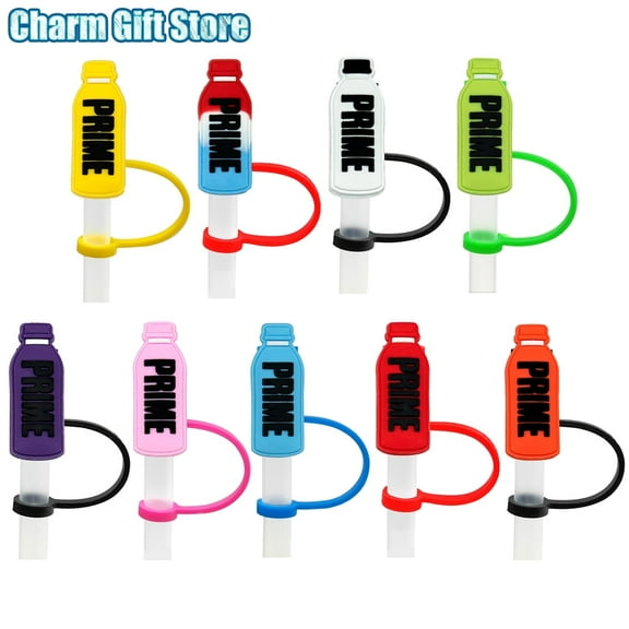 25 Pcs Halloween Reusable Straw Toppers PVC Dust Covers Fits Standard Straws Party Decor