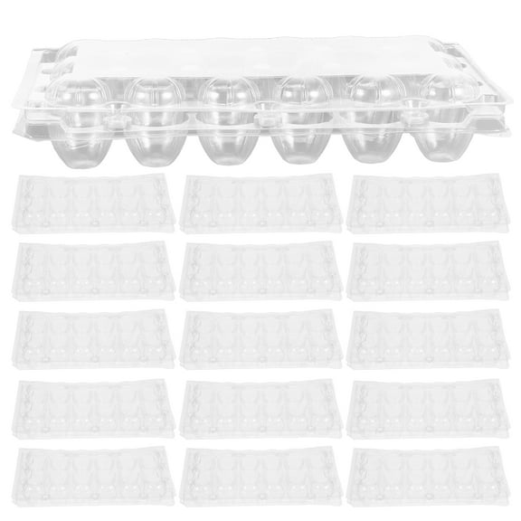 Transparent PVC Quail Egg Cartons with Stackable Design for Fridge Storage 18 Count