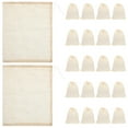 thumbnail image 1 of 25 Pcs Reusable Soup Bags,Drawstring Bags,Natural Unbleached Cotton Straining Herbs Cheesecloth Bags for Coffee Tea Brew, Soup Gravy Broth Stew, Bone Broth Brew, Spice,5x6.3 Inch(White), 1 of 6