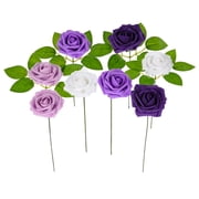 HONITANO 25-Pack Artificial Rose Paper Flowers for Parties, Decorations, Crafts, 3.1x3x3 Inches Each
