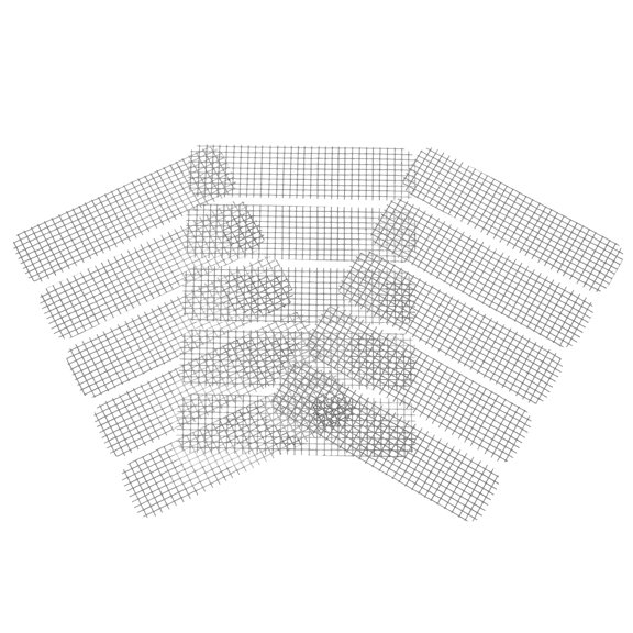25 Pcs Screen Repair Kit with Adhesive Mesh Tape Patch for Window and Magnetic Door, Grey Fixing Solution