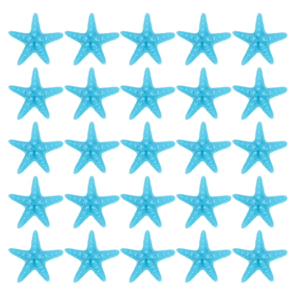 25 Pcs Sea Stars Ornament Seashell Mermaid Birthday Decorations Blue