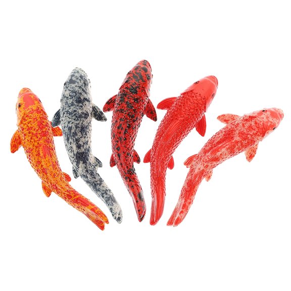 Raindrops Assorted Color Resin Fish Shaped Aquarium Supplies Gift 2.20.73in