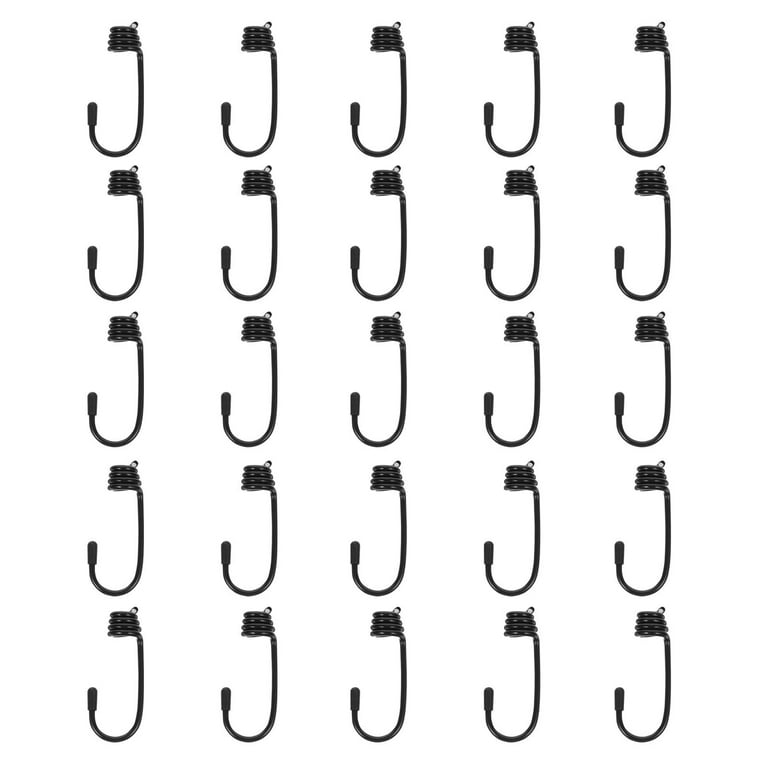 25 Pcs Spiral Wire Hooks Cord Hooks Outdoor Elastic Rope Iron