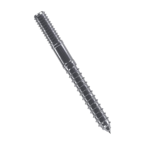 25 Pcs Stainless Steel Hanger Bolts (1/4" x 2-1/2") Dual Thread Lag & Machine Screw Bolts for Hanging Hardware Corrosion-Resistant Fasteners for Ceiling Hook, Wiring & Sheet Metal Application