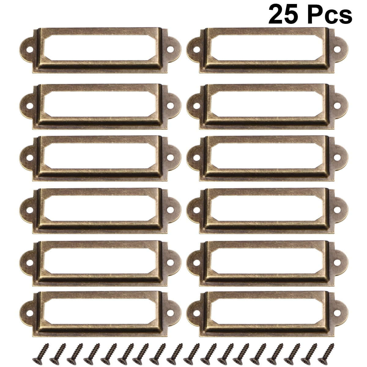 25 Pcs Tag Holder Tag Labels Pull Vintage Style Label Holder Drawer ...