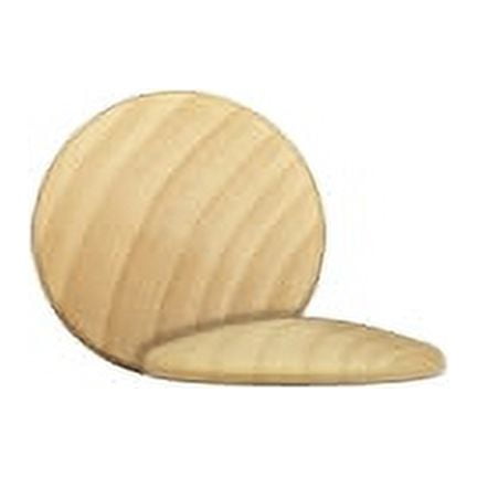 25 Pcs Wooden Domed Disc / Circle 1 circle x 3/16" thick at highest point Domed top w/ flat bottom