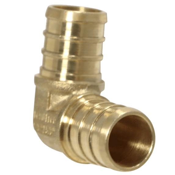 25 Pcs XFITITNG Pex 5/8 Inch x 5/8 Inch Pex Elbow Brass Crimp Fitting, 25-6-1=25X