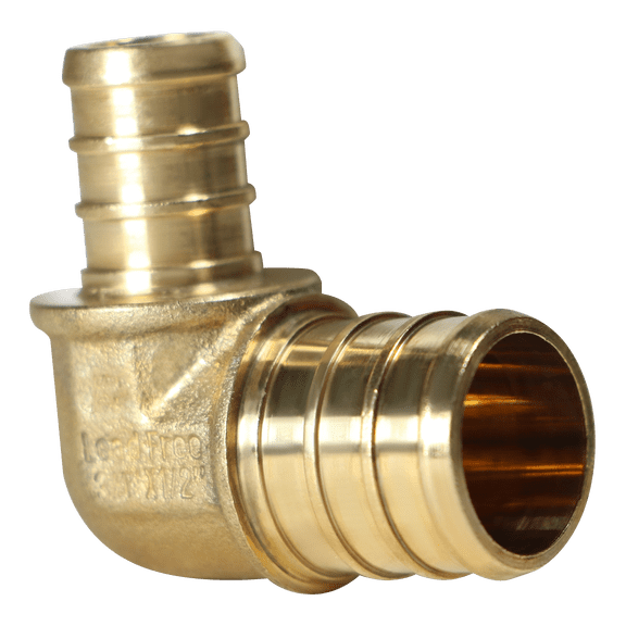 25 Pcs XFITTING Pex 3/4 Inch x 1/2 Inch Pex Reducing Elbow Crimp Fitting, 25-4-7=25X