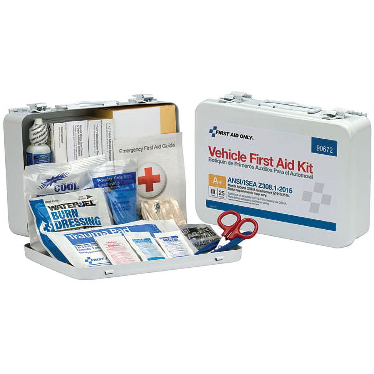 Heavy Duty Metal Vehicle First Aid Kit for 25 People