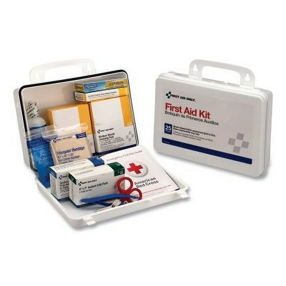 25 Person ANSI Plus First Aid Kit, Weatherproof Plastic Case, Wall Mount | Bundle of 2 Kits