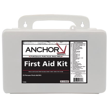25 Person First Aid Kit, ANSI 2009, Plastic Case | Bundle of 2 Each
