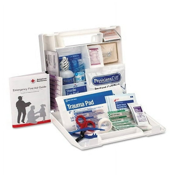 25 Person First Aid Kit, Contractors/Fleet Vehicles/Worksites, Plastic, Wall Mount | Bundle of 2 Each