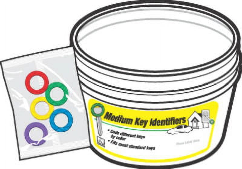 25 Piece 5 Pack Medium Key Identifiers In Display Bucket, Each ...