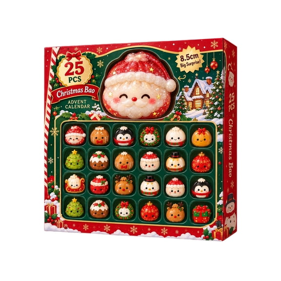 25 Piece Christmas Countdown Blind Box Advent Calendar 24 Mini Figures 1 Random Large Figure Holiday Collectible Set