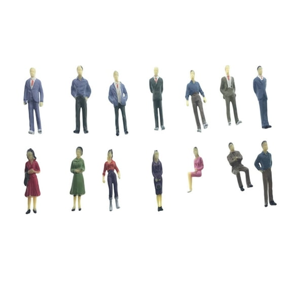 25 Piece Colorful Plastic Miniature People Figurines For Model Railroad Scene Nontoxic Plastic Model Train Layout
