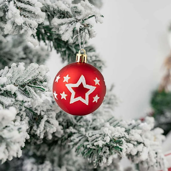 25 Piece Hand Painted Vintage Christmas Ornaments Set - Holiday Tree Decor for Festive Gatherings and Seasonal Celebrations 6cm