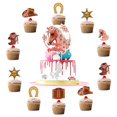 25Piece Horse Cake Topper Set Cowgirl Birthday Cupcake Toppers