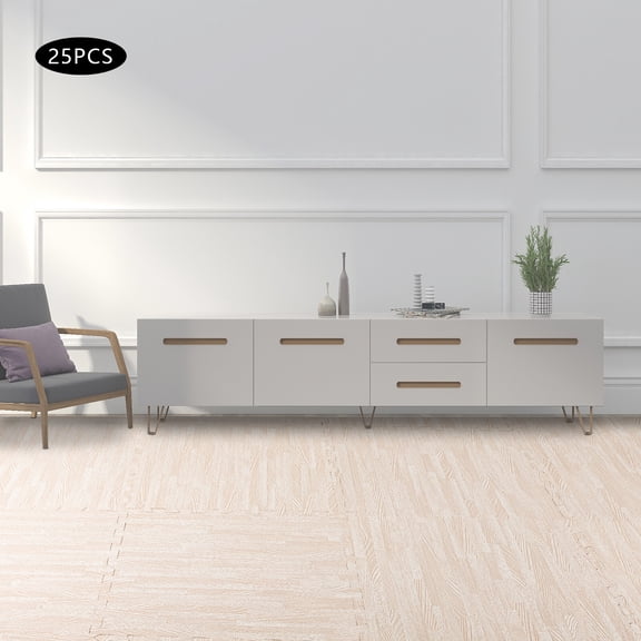 25-Piece Interlocking EVA Foam Mat Set - Stylish Non-Slip Floor Tiles