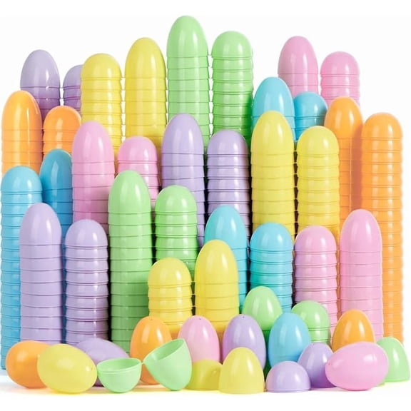 25 Piece Pastel Easter Eggs 3.15 Inch Large Plastic Fillable Eggs