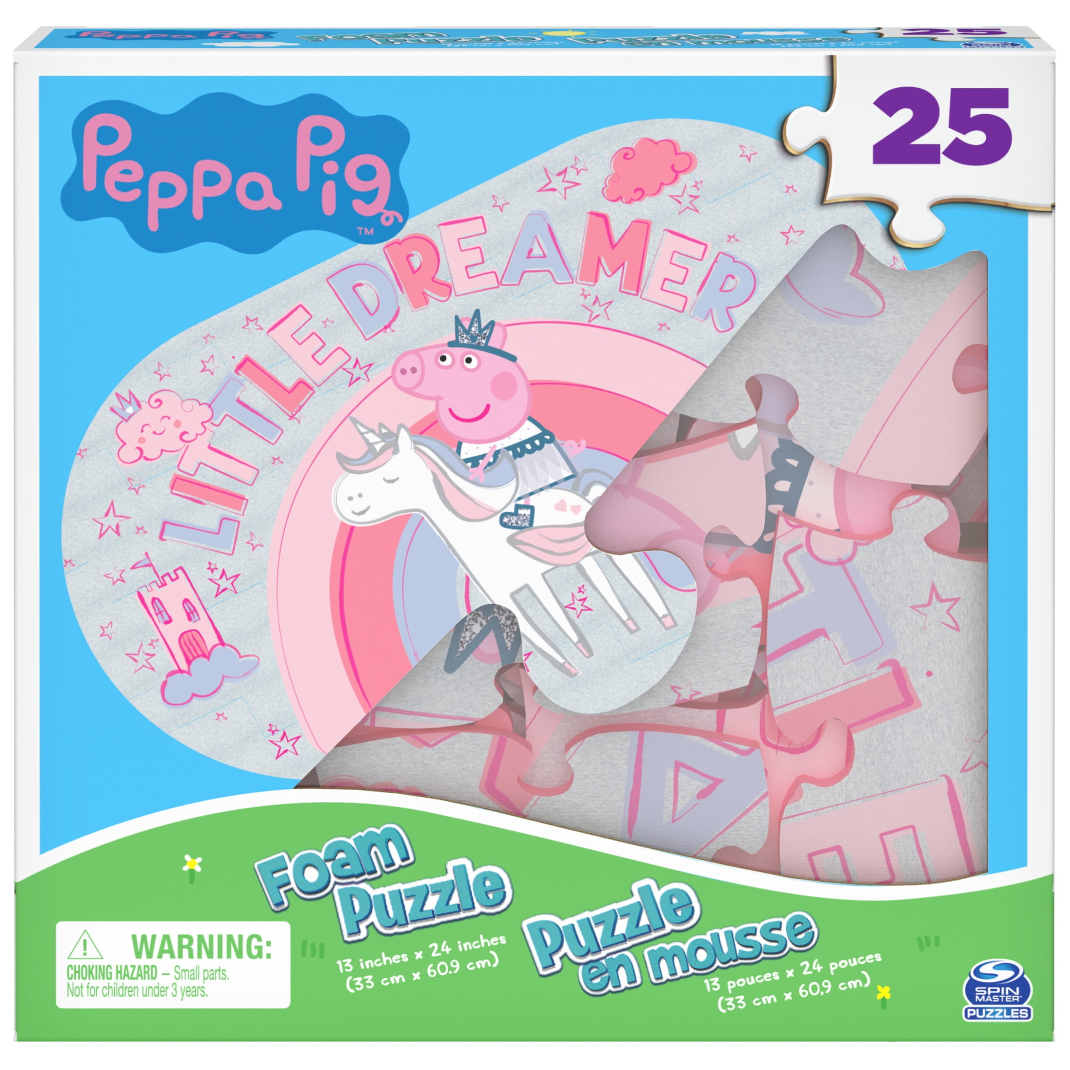 SPIN MASTER GAMES 25-Piece Peppa Pig Foam Puzzle, for Families and Kids ages 4 and up
