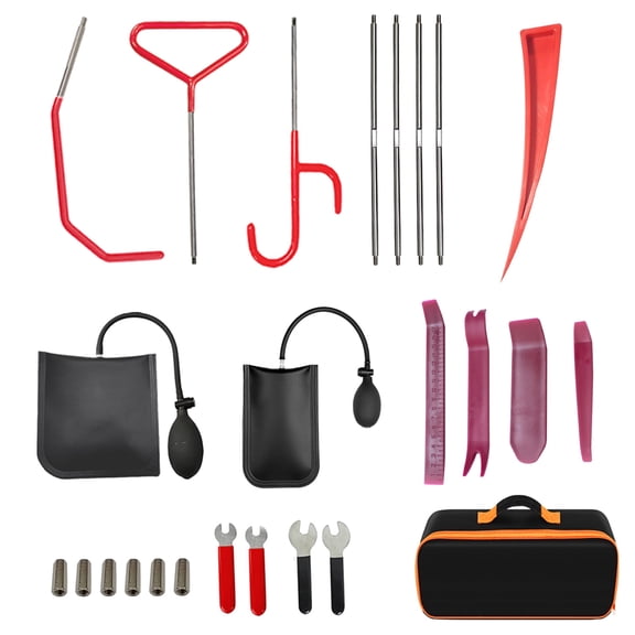 Vehookin 25-Piece Purple Triangular Car Hand Tool Set, Stainless Steel Hand Tool Set