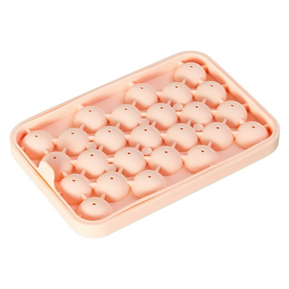 25-Piece Whiskey Silicone Ice Ball Molds with Lid - Large Slow-Melting Ice Balls for Cocktails, Drinks, and Cold Beverages, Food-Grade Freezer Tray