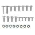 25 Pieces ATV Mudguard Bolt Screw Nut Mount Kit Nickel Plated Finish Replacement for Banshee
