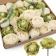 thumbnail image 1 of 25 Pieces Artificial Flower Roses Artificial Roses Artificial Interior Dried Flower Bouquets Wedding Outdoor Party, 1 of 7