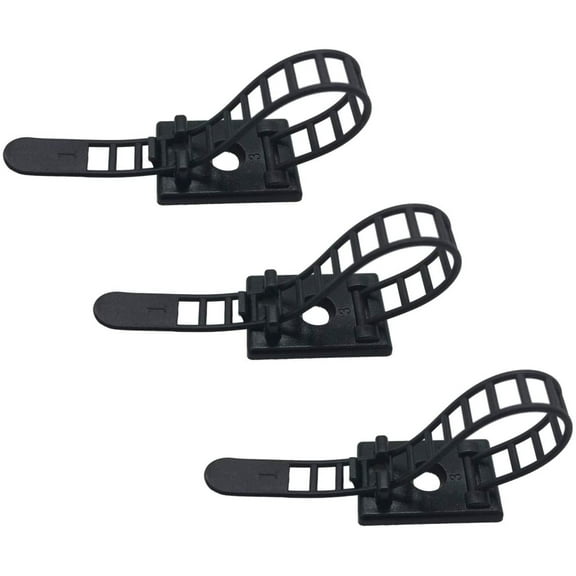 25 Pieces Cable Clips The Adhesive Cable Ties, Adjustable Cable Zip Ties and Adhesive Cable Clips with Optional Screw Mount