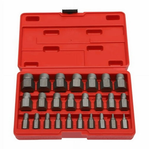 25 Pieces Damaged Bolt Remover Easy Out Stripped Bolt Extractor Socket Set
