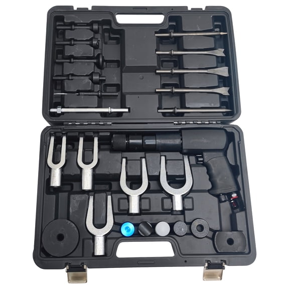 25 Pieces Multi-functional Pneumatic Hammer Air Hammer Piece Chisel Set Pneumatic Ball Removal Kit
