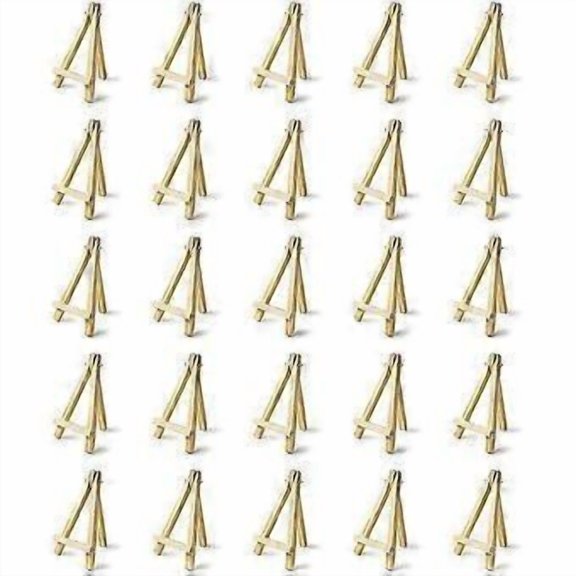 25 Pieces Of Mini 5 Inch Wooden Easel.Display Photos, Display Small Canvases