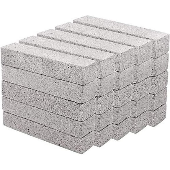 25 Pieces Pumice Stone Toilet Bowl Cleaner, Scouring Stick Remove Hard Water Ring in Toilet, Stones for Cleaning, Household, Bath, Kitchen, Pool (5.9 x 1.4 0.9 Inches)