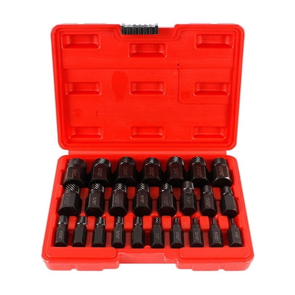 25 Pieces Screw Extractors Hex Shank Imperial Remover Tool for Damaged Screws Bolts Extractor Black New