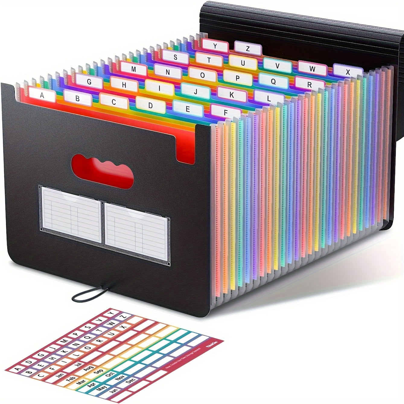 25-Pocket A4 Accordion Flip Folder - School Office Paper File Organizer ...