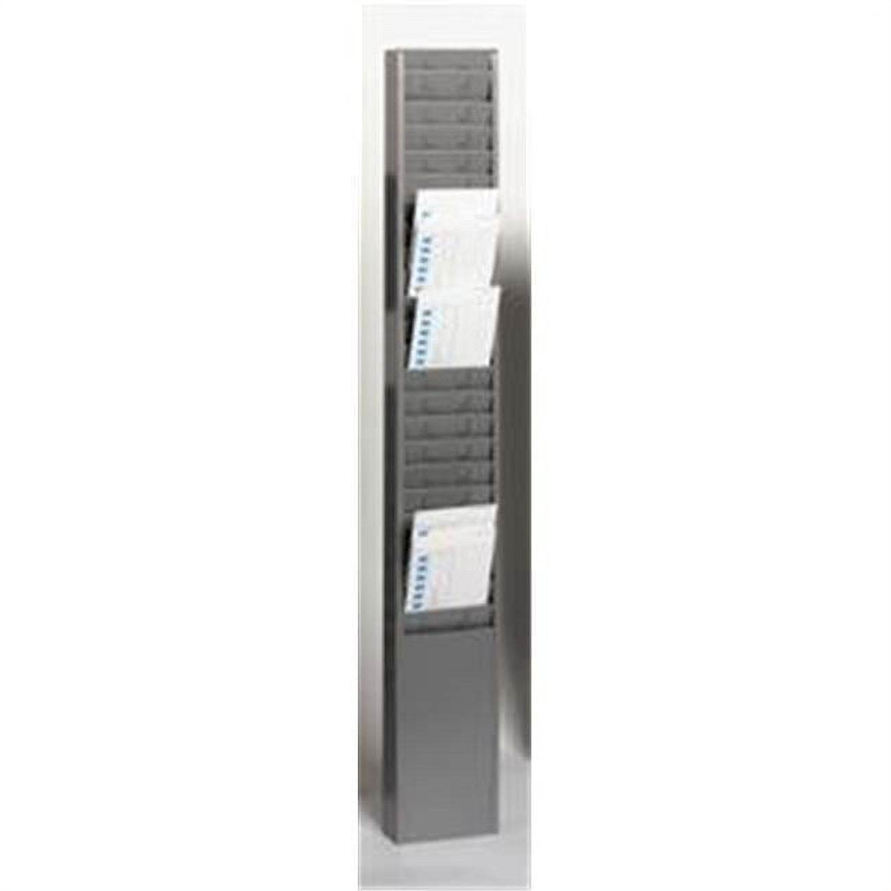 25 Pocket Steel Time Card Rack Retail Gray