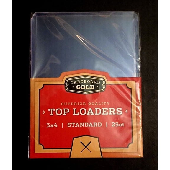 25 Premium 3x4 Cardboard Gold CBG Baseball Trading Card Toploaders Top loader